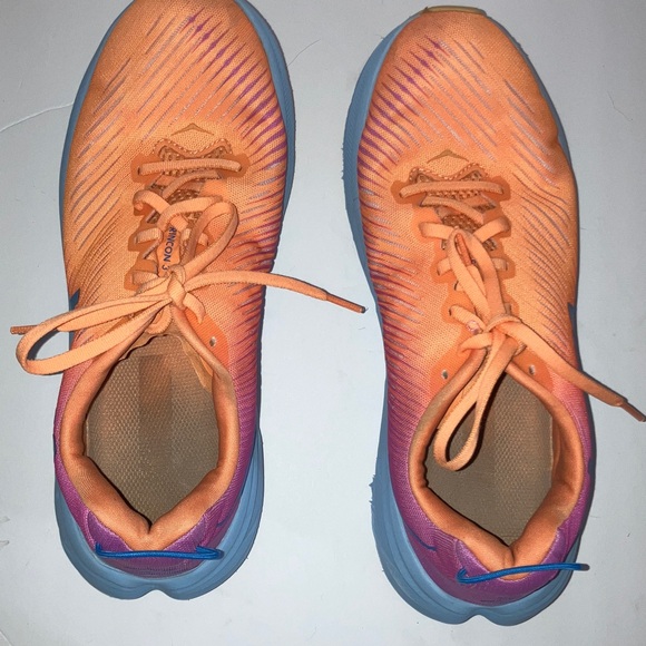 Hoka Vibrant Orange and Purple Sneakers Rincon 3 - Picture 9 of 9